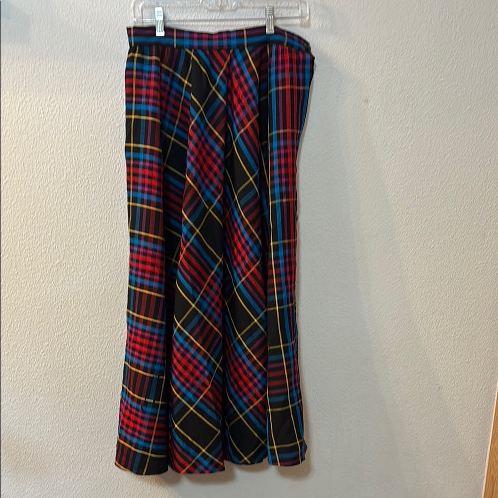 Career Collection Wool Plaid Skirt